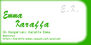 emma karaffa business card